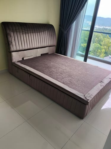 Customer photo review of Leaf Storage Bedframe