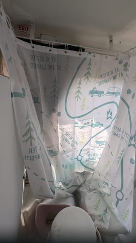 Customer photo review of Designer Shower Curtain