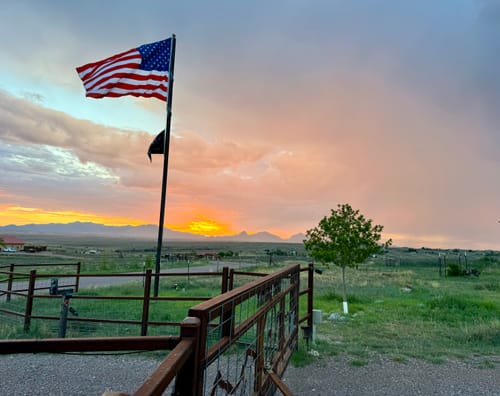 Customer photo review of 8x12ft Sewn Nylon American Flag