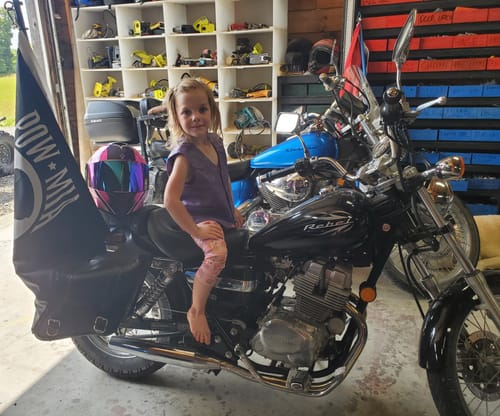 Customer photo review of Purple HL17230Purple Kids Leather Kids Vest
