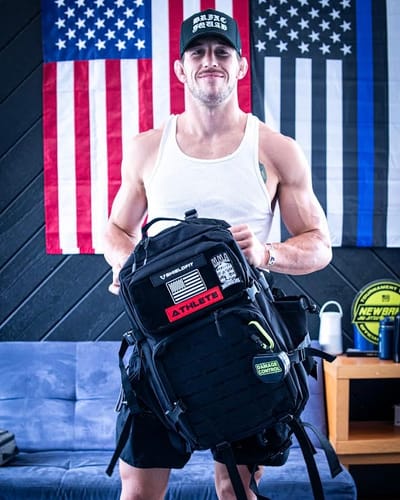 Customer photo review of Large 45L Phantom Black Tactical Gym Backpack