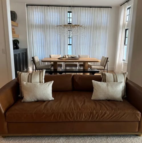 Customer photo review of Abito Stripe Camel Pillow Cover