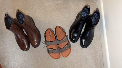 Customer photo review of Frisee Inside Zip Boots