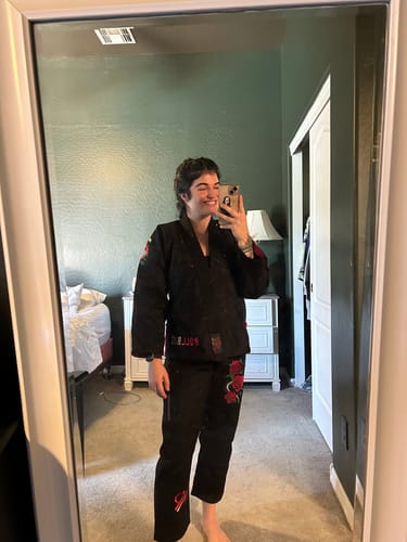 Customer photo review of Black Forbidden Garden BJJ Gi