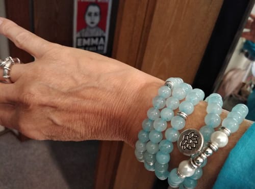 Customer photo review of Blue Pearl Chalcedon - Kette