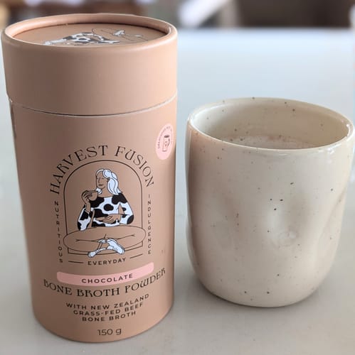 Customer photo review of Chocolate Bone Broth Powder