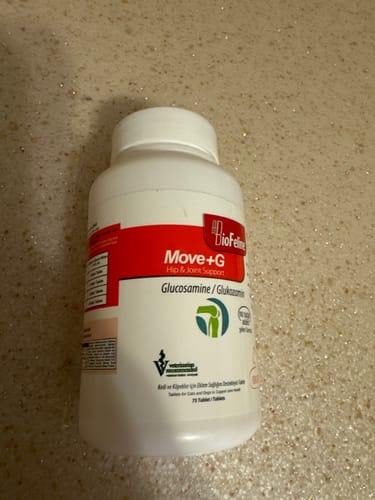 Customer photo review of Move+g Glucosamine Tablet (Kedi Ve Köpekler İçin Bağışıklık Sistemini Güçlendiren Bağışıklık Sistemi Destek Tableti)