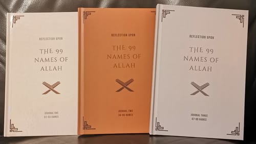Customer photo review of Coming Soon - 99 Names of Allah Reflection Journal 2 - Islamic Spiritual Diary for Personal Growth and Faith Deepening