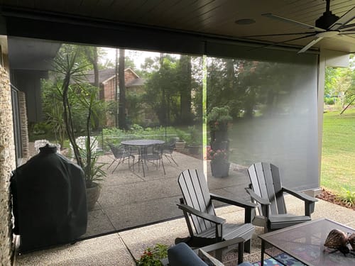 Customer photo review of SmartWings Motorized Outdoor Shades 1%/3%/5% Openness
