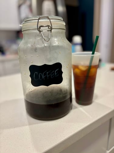 Customer photo review of Premium Cold Brew Coffee: Colombian