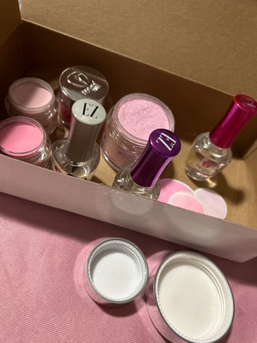 Customer photo review of Pretty in Pink | Four Color Dip Powder Starter Kit