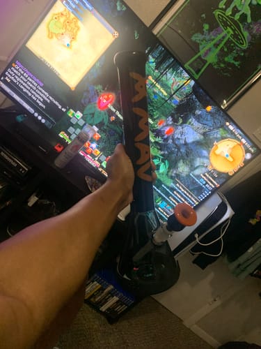 Customer photo review of 18" X 5mm full sleeve orange black galaxy frog inspire line