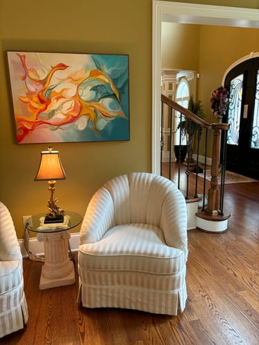 Customer photo review of Abstract Canvas Art #AB522