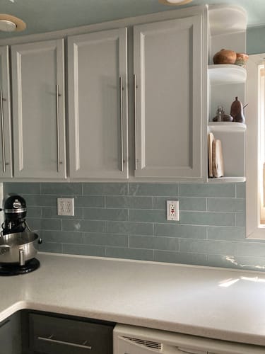 Customer photo review of MAIOLICA CRACKLED Aqua