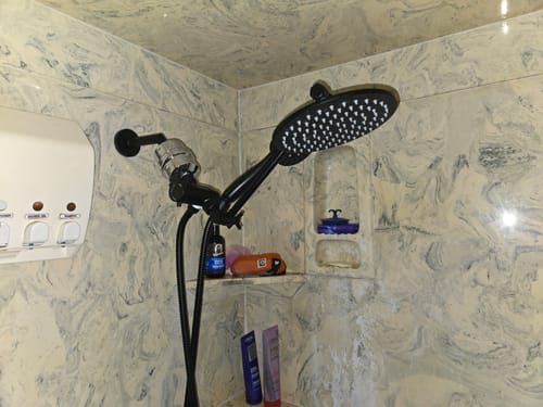 Customer photo review of 3-Spray Dual Shower Head with Adjustable Shower Arm