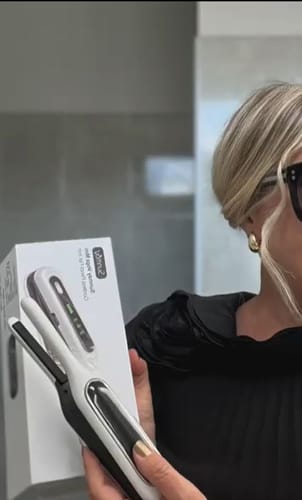 Customer photo review of SUNMAY Mini Cordless Flat Iron, 3/10'' Small Cordless Hair Straightener for Short Hair, Portable Pencil Flat Iron