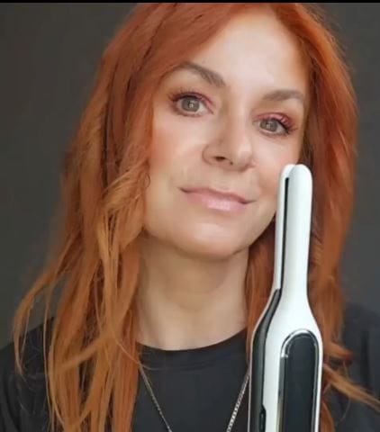 Customer photo review of SUNMAY Mini Cordless Flat Iron, 3/10'' Small Cordless Hair Straightener for Short Hair, Portable Pencil Flat Iron