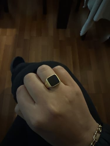Customer photo review of ANILLO BLACK DALI BAÑO DE ORO