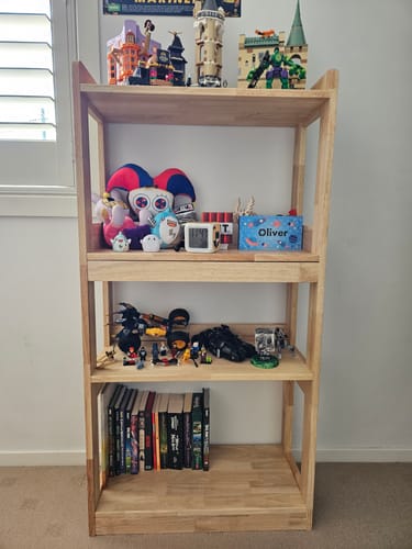 Customer photo review of Solid Wood Book Shelf/ Bookcase/Showcase/Natural Wood Color