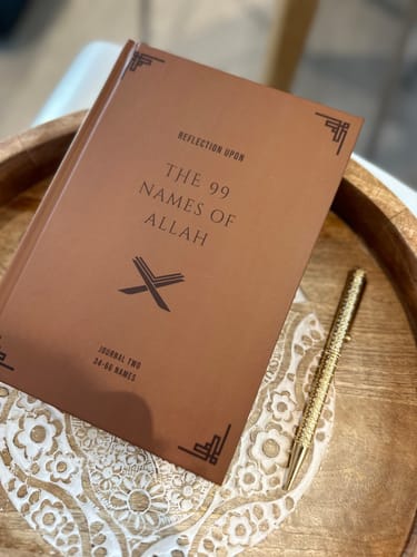 Customer photo review of 99 Names of Allah Reflection Journal 2 - Islamic Spiritual Diary for Personal Growth and Faith Deepening (33 of 99 Names)