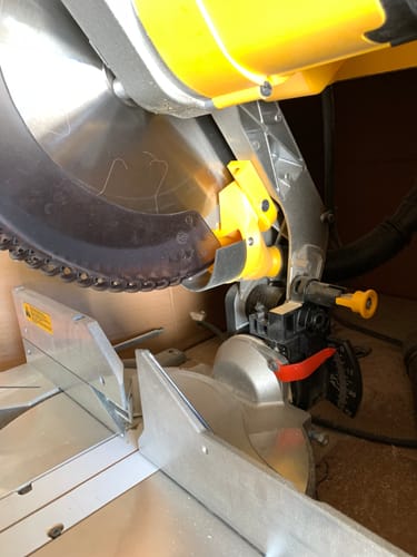 Customer photo review of Dewalt DW715/716 12" Non-Sliding Miter Saw Dust Collection