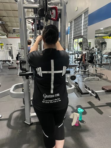 Customer photo review of Forgiven Tee