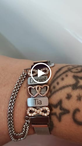 Customer video review of Mesh bracelet silver/rose luxe