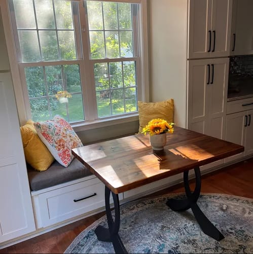 Customer photo review of Furniture Legs 418 Curva 28H, Metal Dining Table Legs