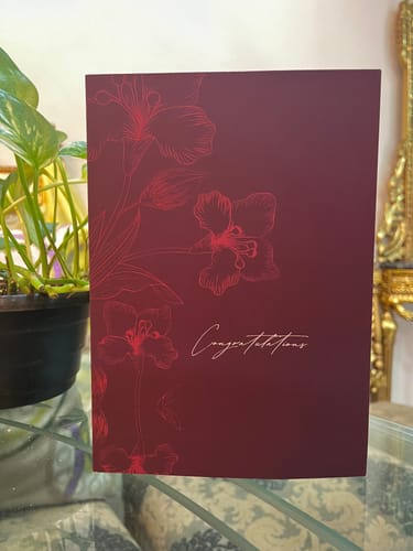 Customer photo review of Maroon Elegance: Nikkah (Marriage) Greeting Card