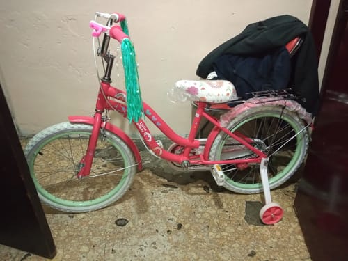 Customer photo review of Bicicleta Niña Rosa R 20 Infantil Canastilla Llantitas