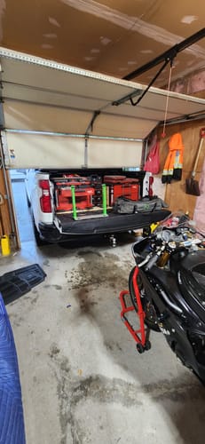 Customer photo review of Motorcycle Wheel Balancer