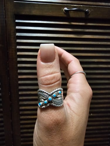 Customer photo review of Bohemian Turquoise Ring Sterling Silver