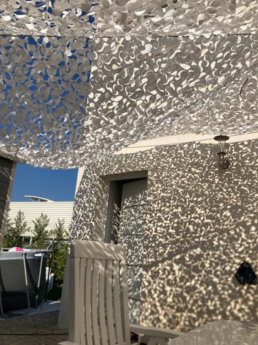 Customer photo review of Filet de camouflage renforcé blanc