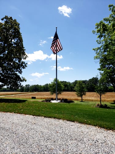 Customer photo review of 8x12ft Sewn Nylon American Flag