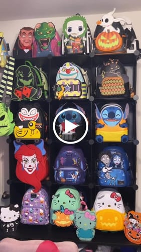 Customer video review of Loungefly Disney Vampire Stitch Bow Tie Mini Backpack