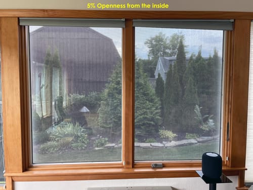 Customer photo review of SmartWings Motorized Outdoor Shades 1%/3%/5% Openness