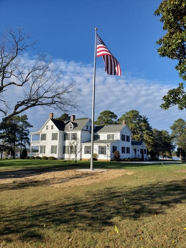 Customer photo review of 8x12ft Sewn Nylon American Flag