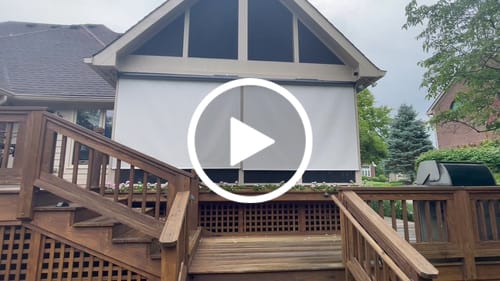 Customer video review of SmartWings Motorized Outdoor Shades 1%/3%/5% Openness