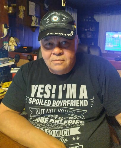 Customer photo review of Personalized Cap for a Veteran - I Don't Care