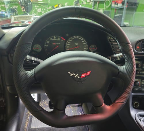 Customer photo review of Custom Steering Wheel Airbag Cover With Airbag 1997-2004 C5 Chevy Corvette