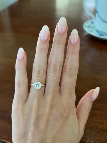 Customer photo review of Plunge Three Stone | Round