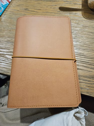 Customer photo review of Refillable Notebook Folio - Saddle Brown