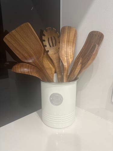 Customer photo review of 10 Piece Teak Wooden Utensil Set