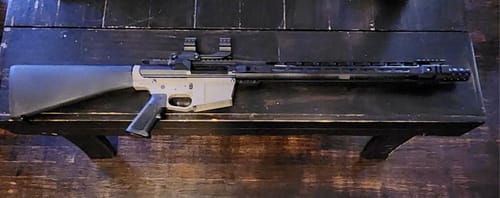 Customer photo review of 5.5 inch extra long muzzle brake 5/8x24 thread for .308/ 6.5 Creedmoor