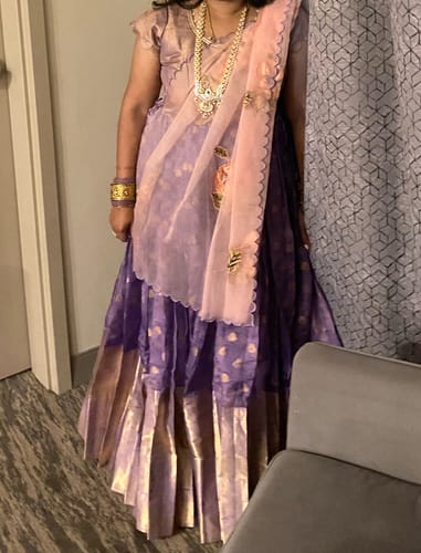 Customer photo review of Lavender Kotta Zari silk Anarkali Dress (FW)