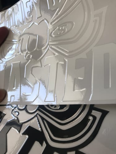 Customer photo review of MONEY WELL WASTED 2.0 DECAL