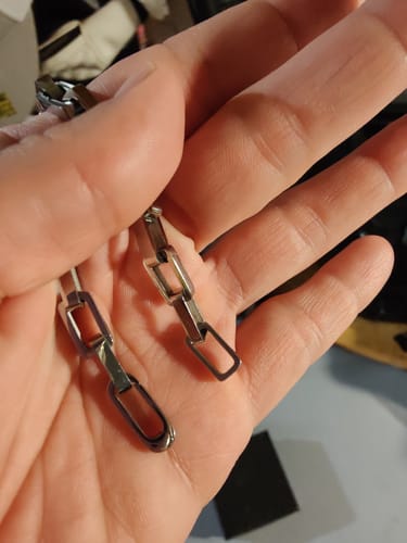 Customer photo review of Custom Stainless Steel Link Bracelet for Men