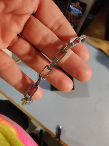 Customer photo review of Custom Stainless Steel Link Bracelet for Men