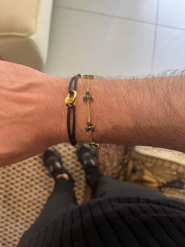 Customer photo review of Como Link Bracelet - Gold Onyx