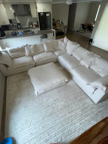 Customer photo review of Cloud Cosy | Feather Cloud Modular Couch 5 Pcs Corner with Ottoman